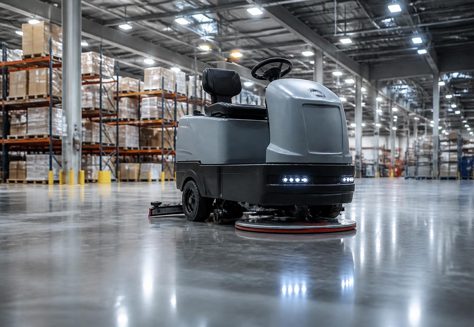 Polished warehouse floor